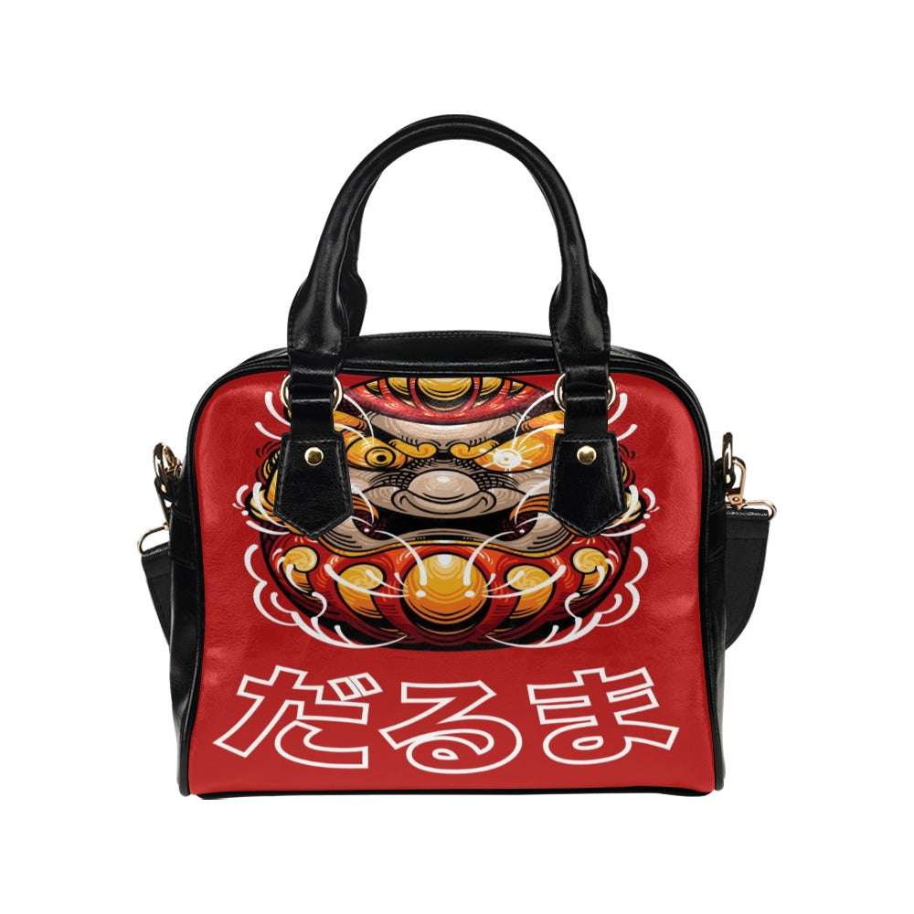 Demon Daruma Doll Japanese Shoulder Handbag