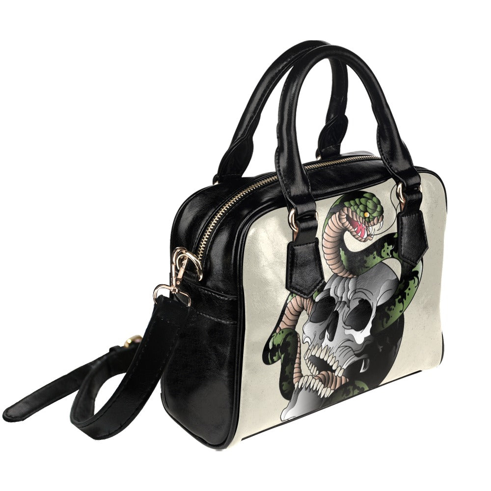 Skull Snake Shoulder Handbag