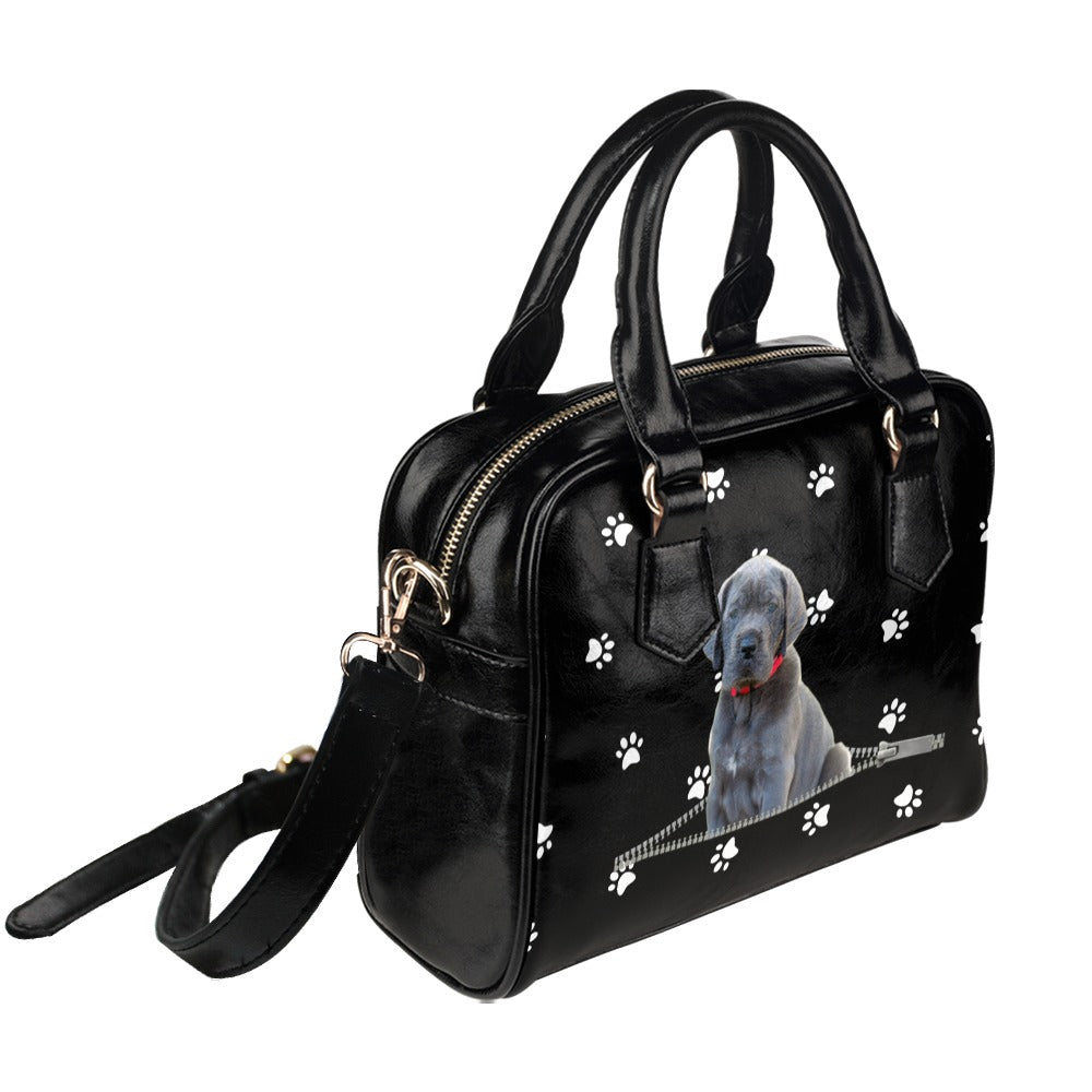 Great Dane Puppy Zip Paws Shoulder Handbag