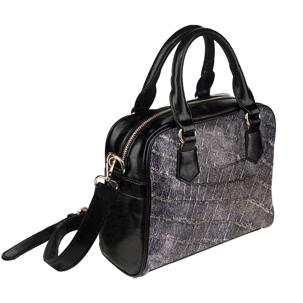 Reptile Skin Crocodile Snake Dark Shoulder Handbag