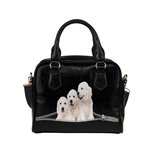 Golden Retrievers Zip Shoulder Handbag