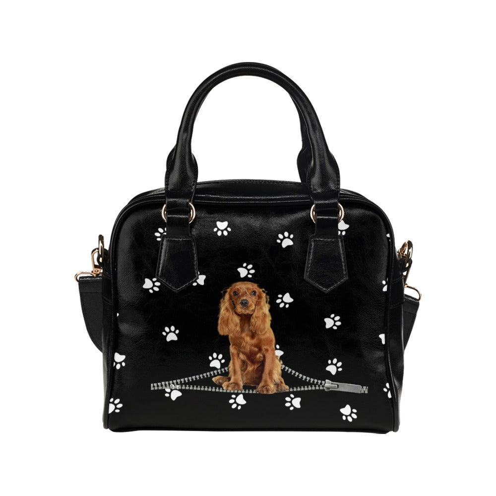 Cocker Spaniel Zip Paws Shoulder Handbag