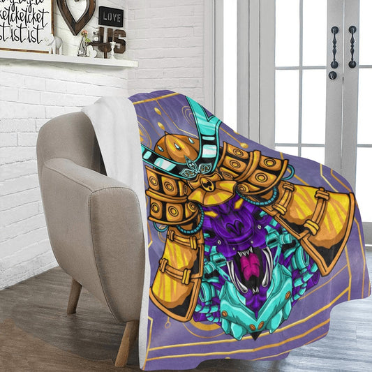 Japanese Mecha Samurai Ultra-Soft Micro Fleece Blanket 60"x80"