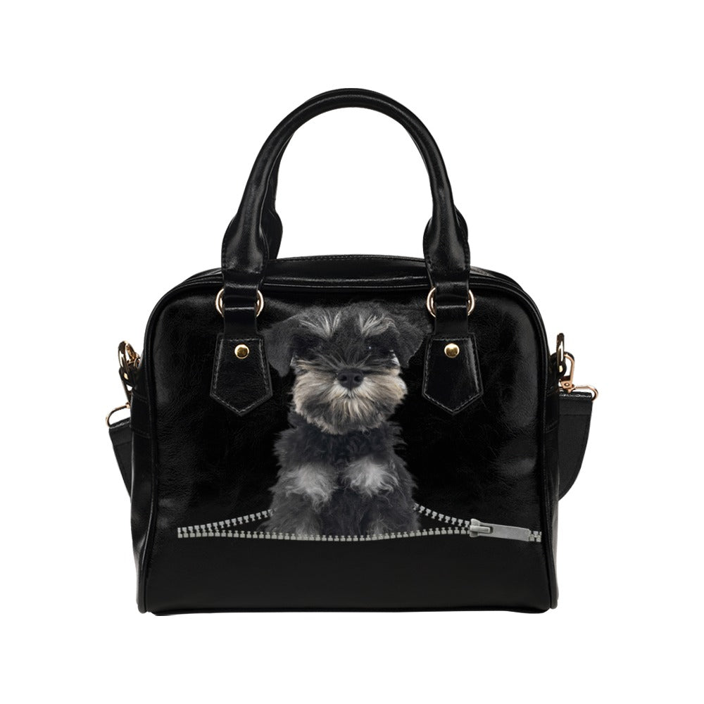 Miniature Schnauzer Zip Shoulder Handbag