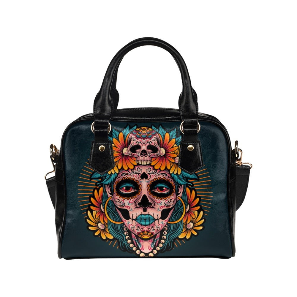 Muertos Girl Skull Shoulder Handbag