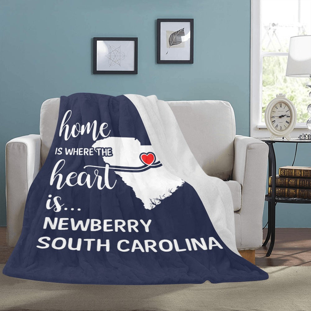 Newberry County South Carolina Is Where My Heart Is Gift Ultra-Soft Micro Fleece Blanket 60"x80"