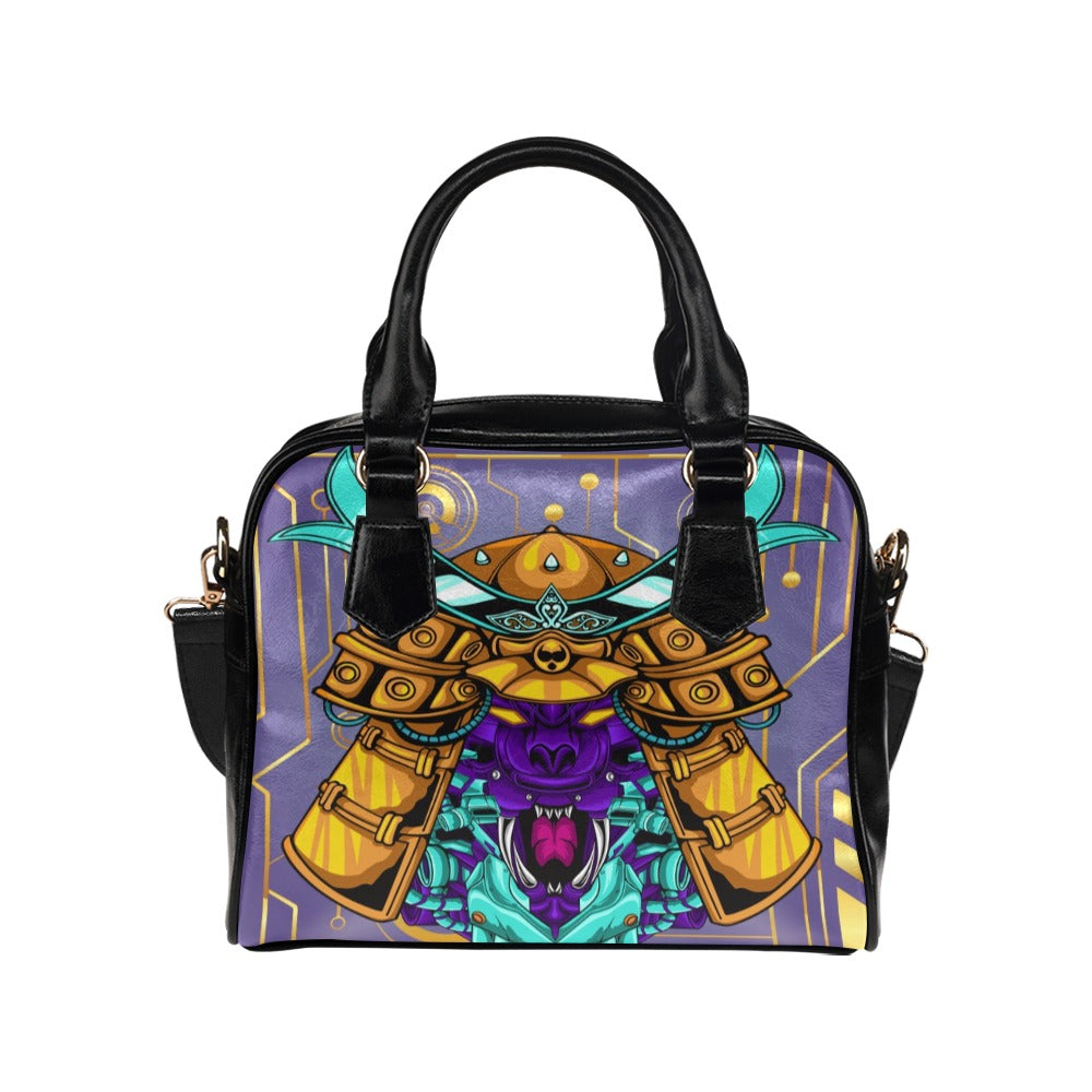 Japanese Mecha Samurai Shoulder Handbag