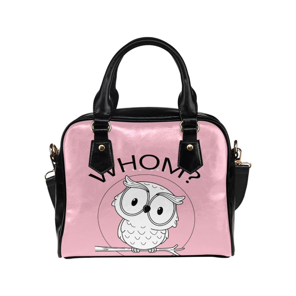 Whom Owl Funny Grammar Nerd Sarcastic Graphic Novelty Shoulder Handbag