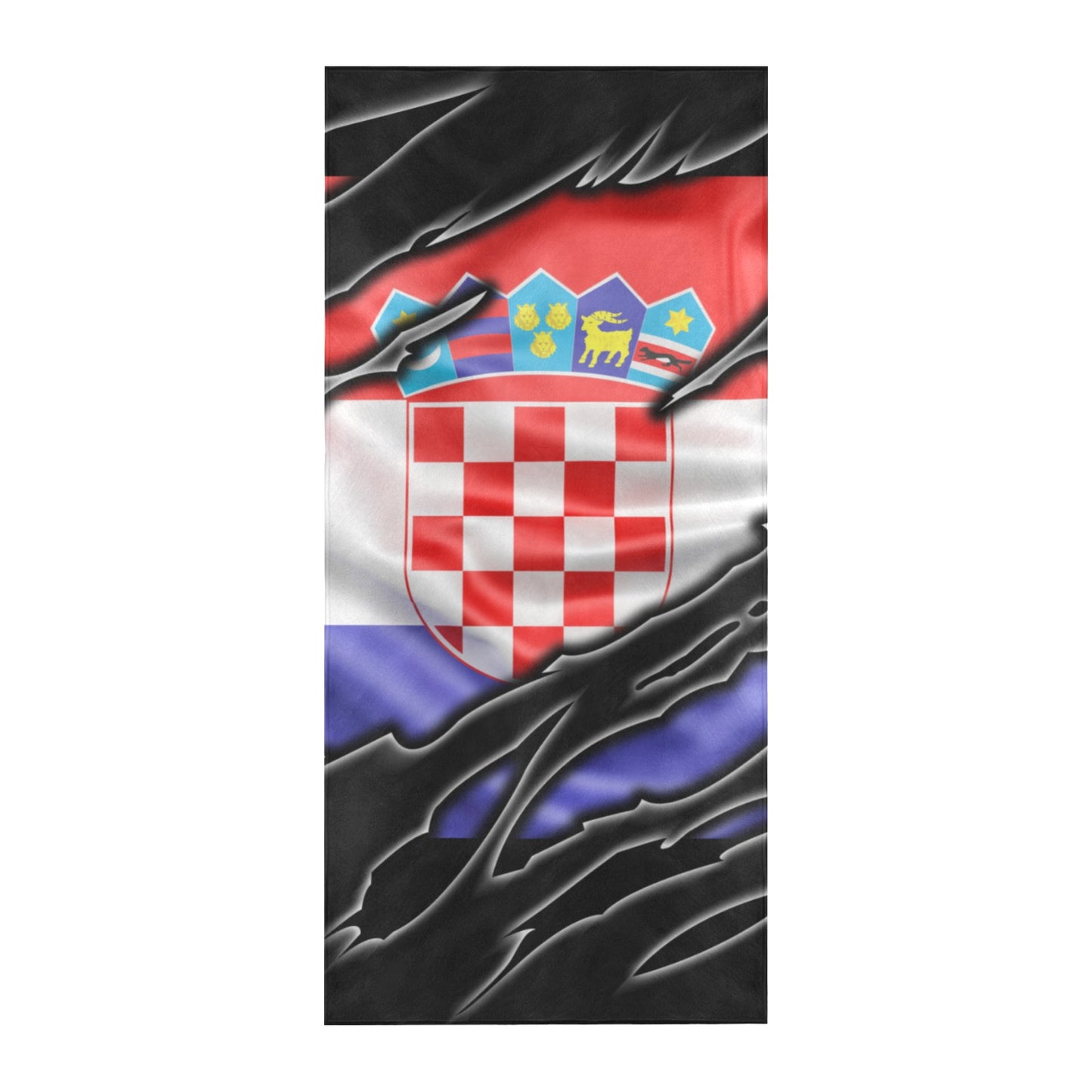 Flag Croatia patriot love Beach Towel 32"x 71"