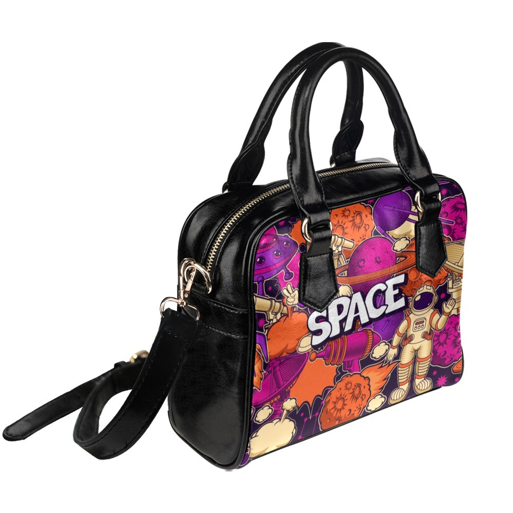 Space Art Shoulder Handbag