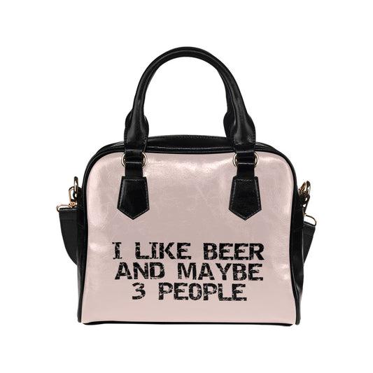 I Like Beer And Maybe 3 People Funny Drinking Retro Shoulder Handbag