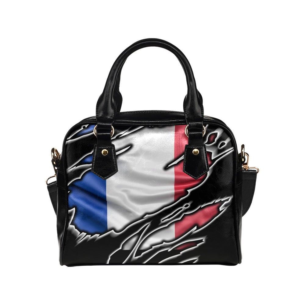 Flag France patriot love Shoulder Handbag