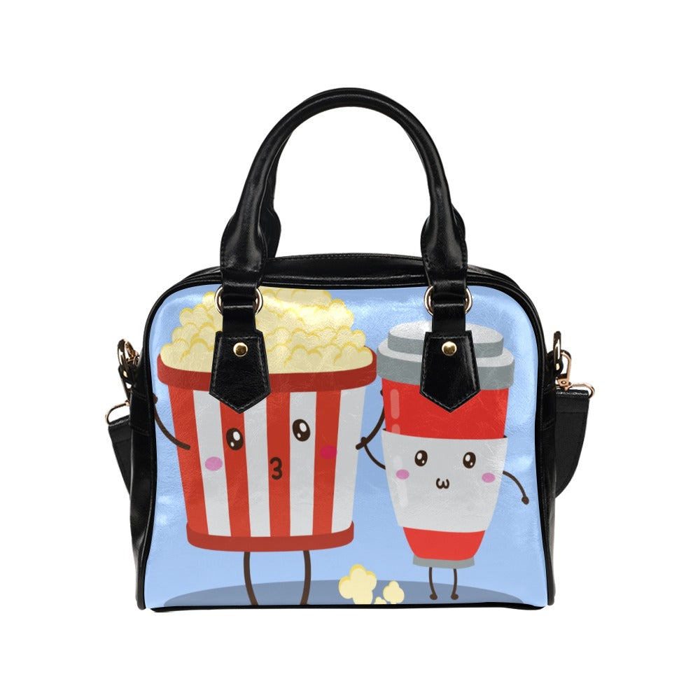 Cute happy popcorn friends Shoulder Handbag