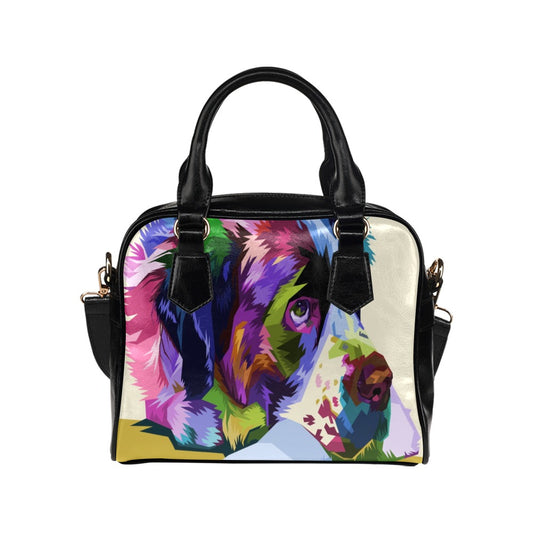 Colorful saint bernard dog pop art Shoulder Handbag