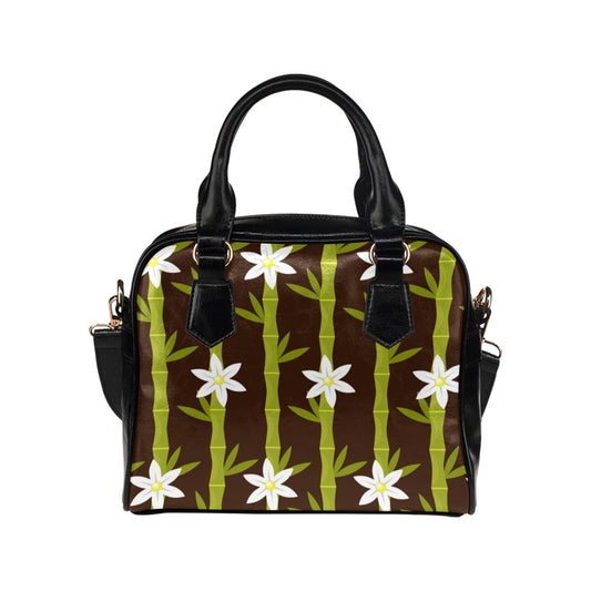 Bamboo Pattern Shoulder Handbag