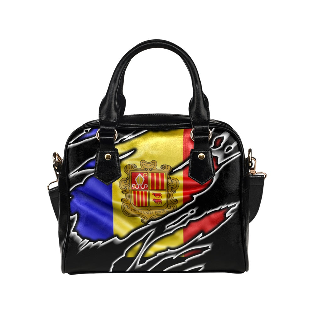 Flag Andorra patriot love Shoulder Handbag