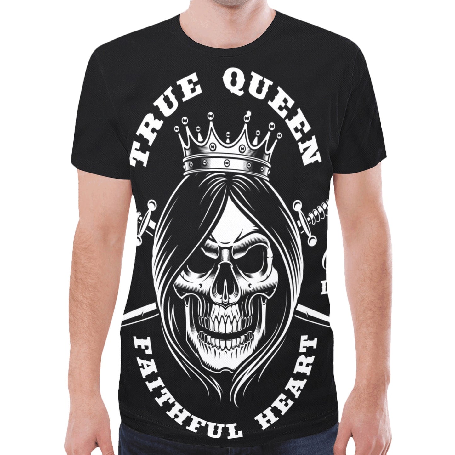 Queen Skull New All Over Print T-shirt