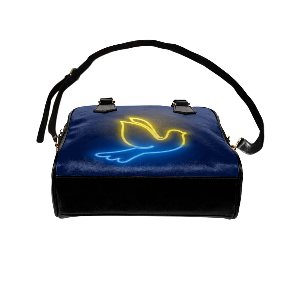 Neon Ukraine Bird Shoulder Handbag