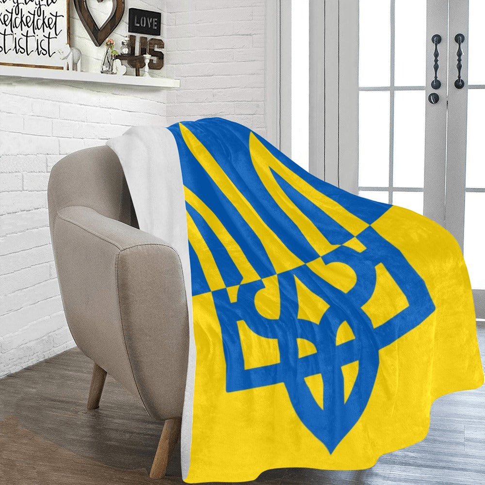 Ukraine Tryzub Symbol Ultra-Soft Micro Fleece Blanket 60"x80"