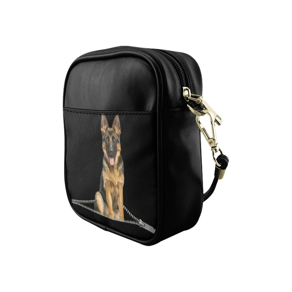 German Shepherd Zip Sling Bag