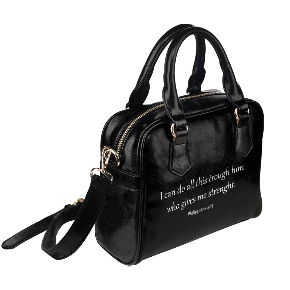 Philippians 4 13 Bible Verse Quote Jesus Christian Shoulder Handbag