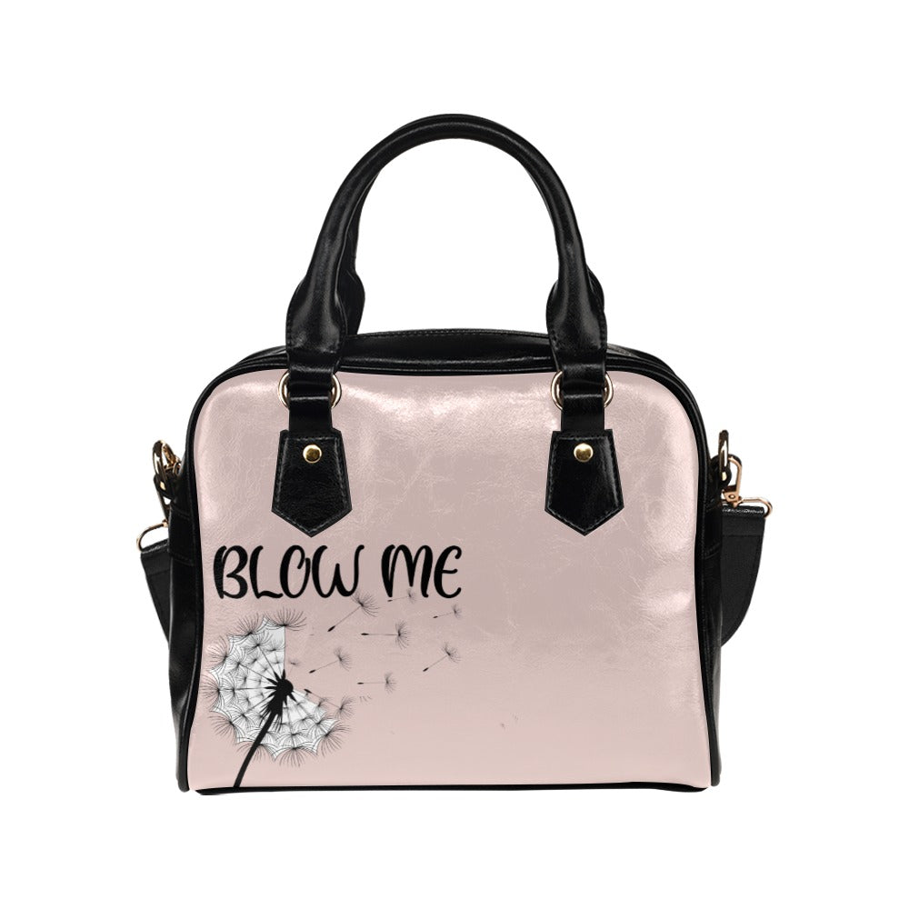 Blow Me Funny Dandelion Sarcastic Novelty Graphic Shoulder Handbag