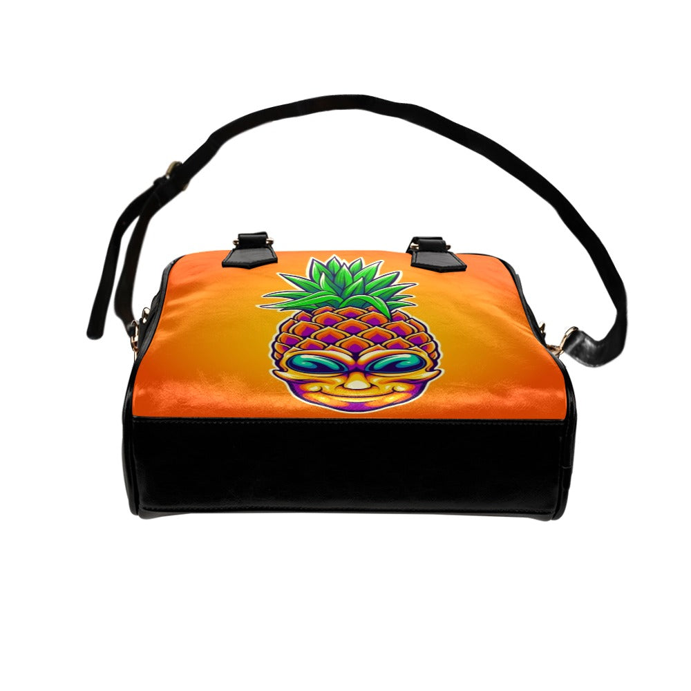 Alien Trippy Pineapple Summer Shoulder Handbag