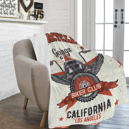 Motorcycle Theme Vintage Ultra-Soft Micro Fleece Blanket 60"x80"