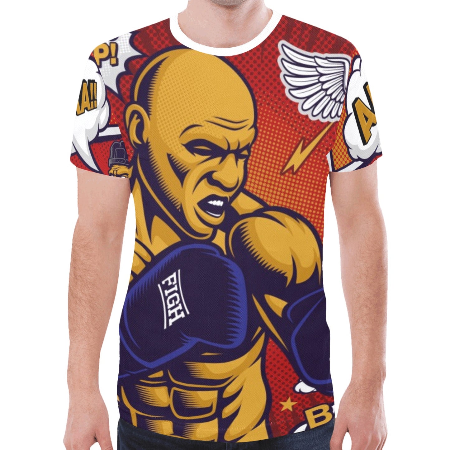 Fitness Center Pop Art Style Bodybuilder New All Over Print T-shirt