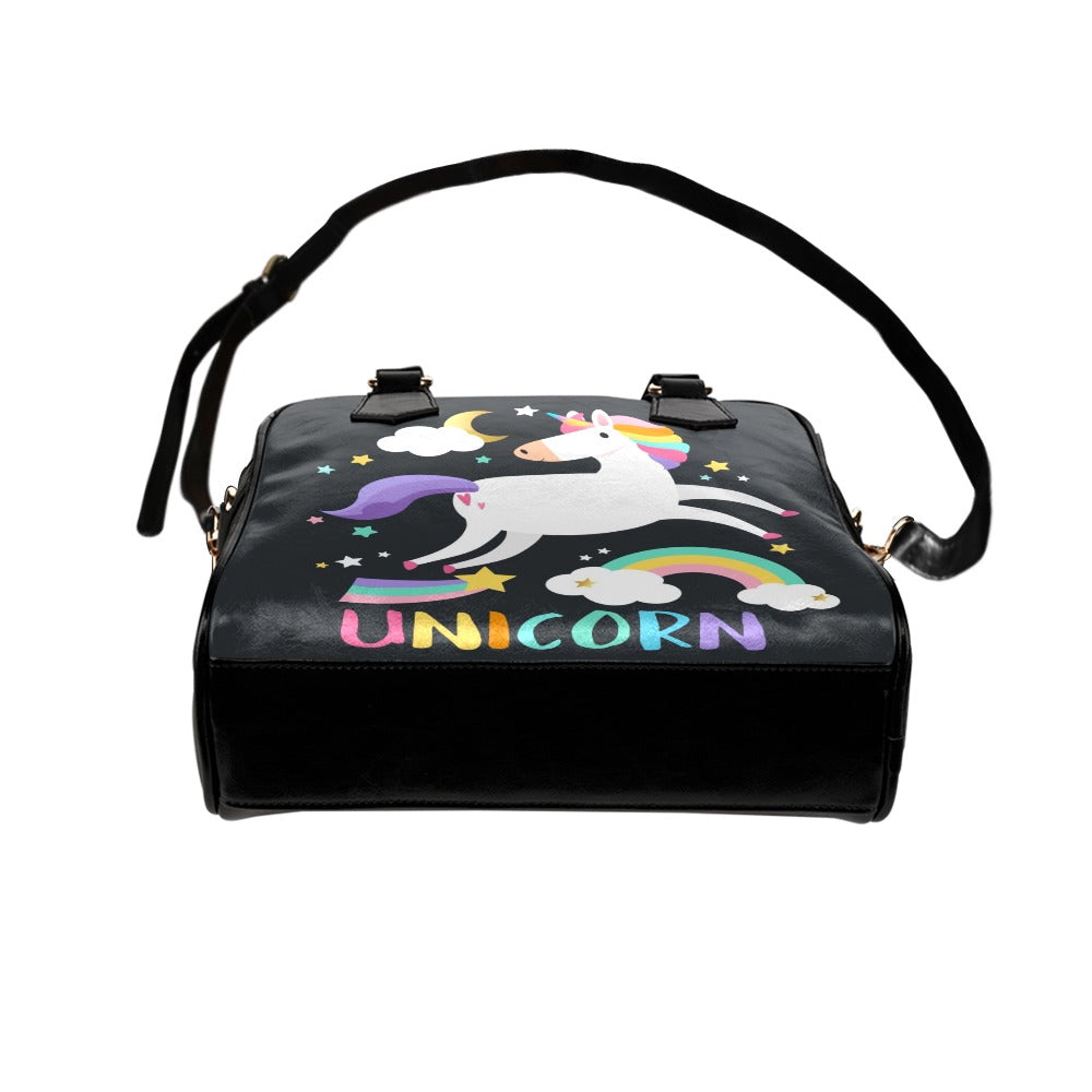 Unicorn Cute Clouds Friendly colors Shoulder Handbag