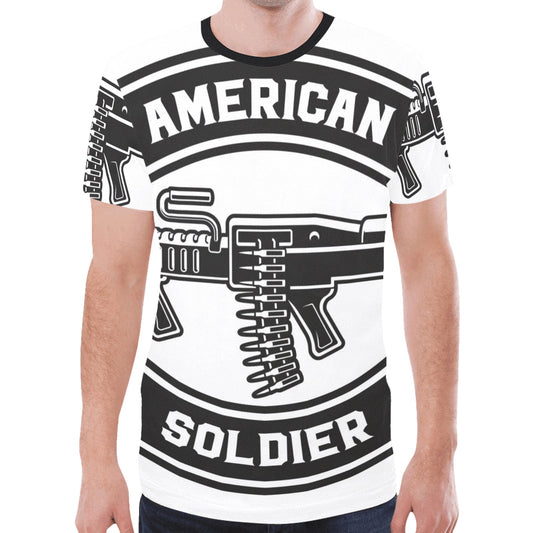 Military American Soldier New All Over Print T-shirt