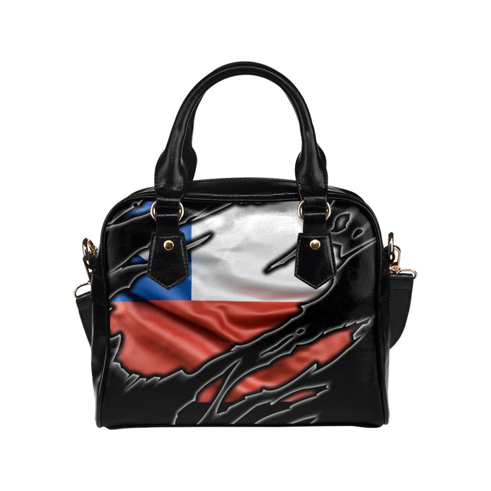 Flag Chile patriot love Shoulder Handbag