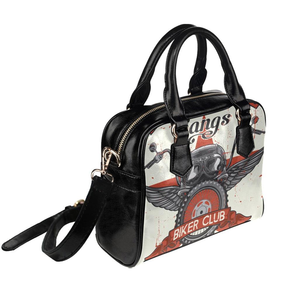 Motorcycle Theme Vintage Shoulder Handbag