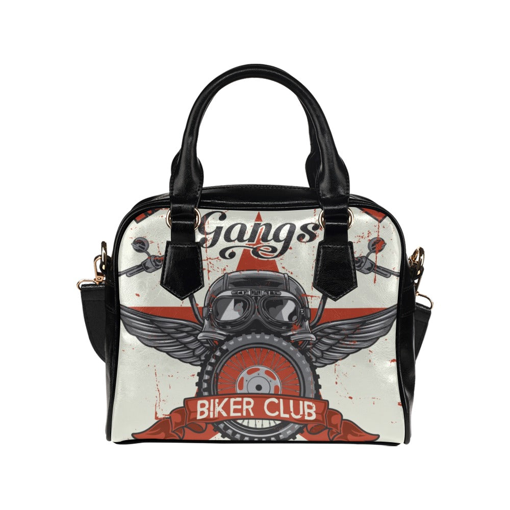 Motorcycle Theme Vintage Shoulder Handbag