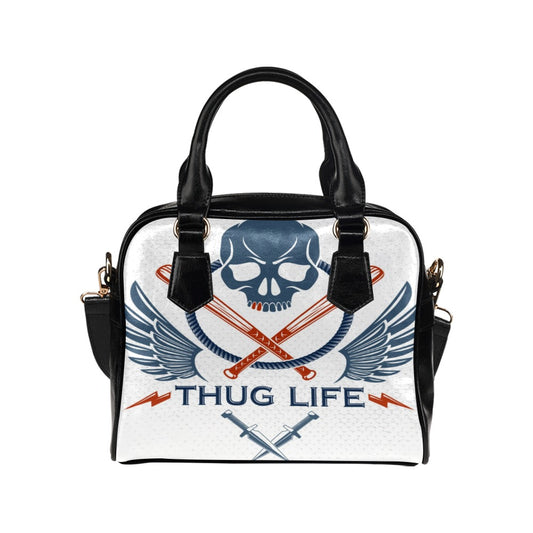 Gang Brutal Criminal Emblem Skull Shoulder Handbag