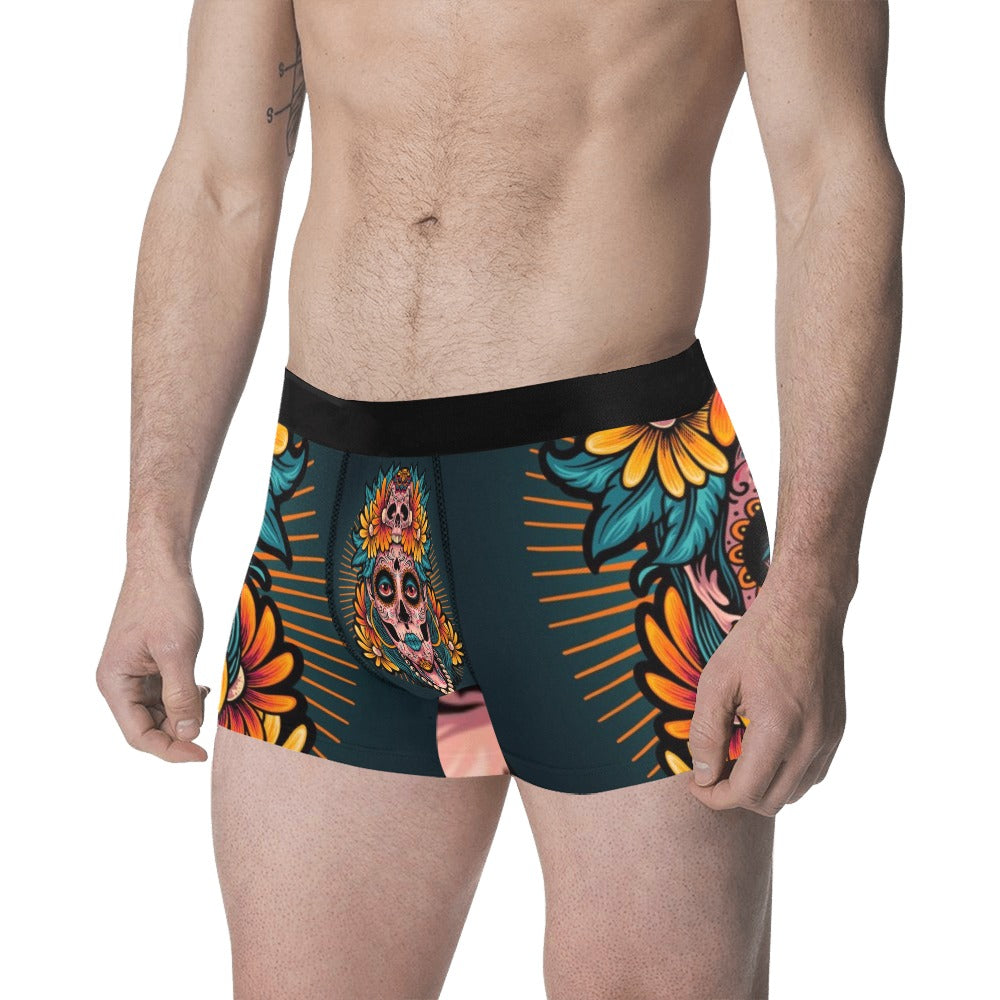 Muertos Girl Skull Men's All Over Print Boxer Briefs