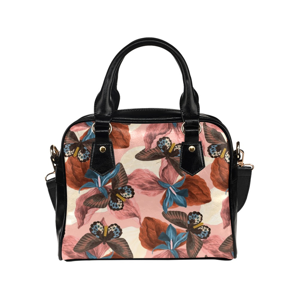 Butterflies Mix Shoulder Handbag