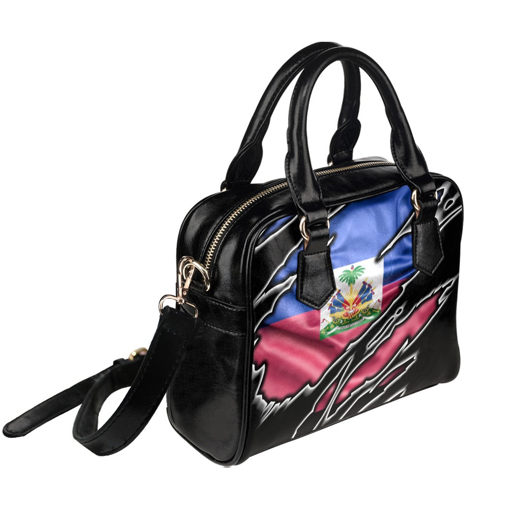 Flag Haiti patriot love Shoulder Handbag