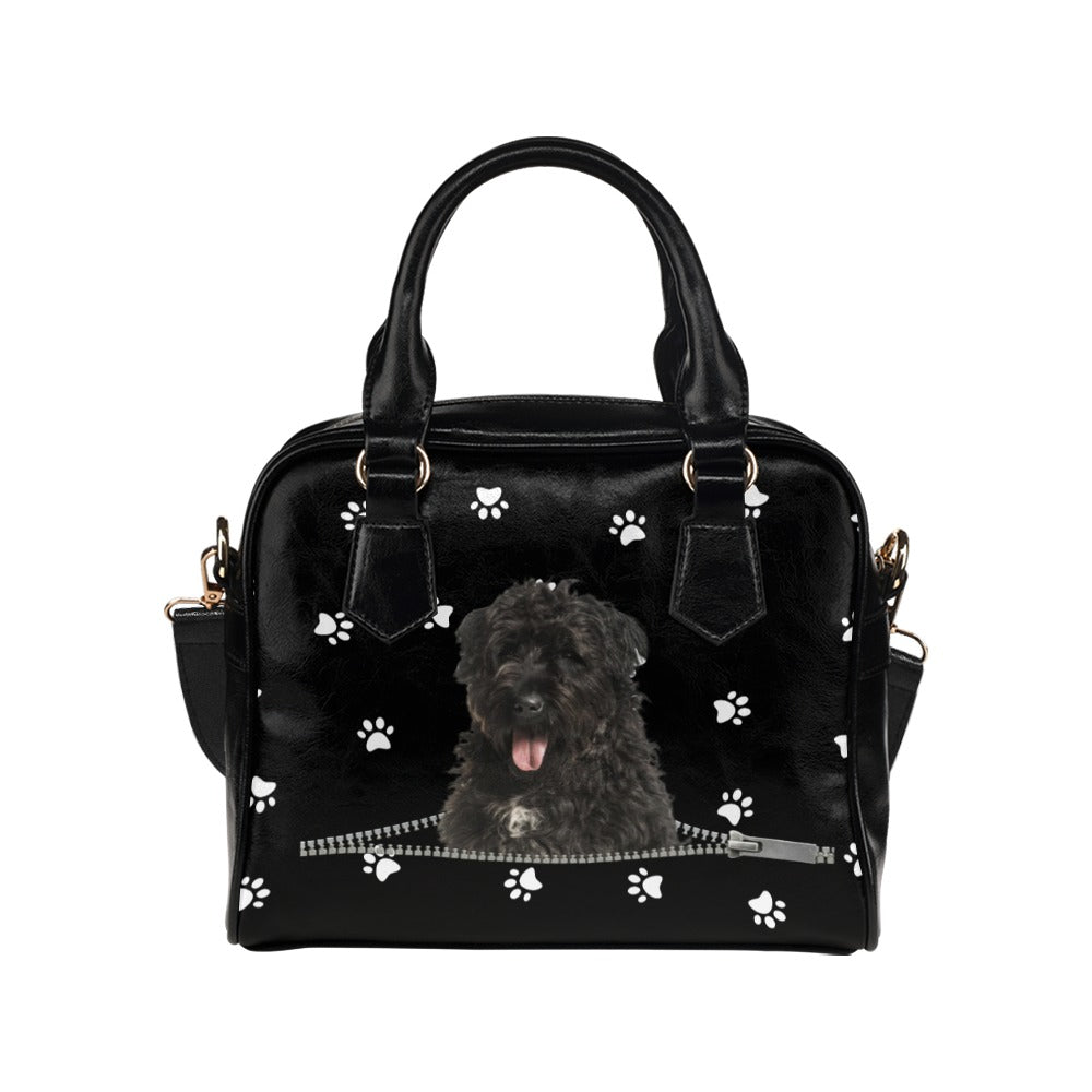 Bouvier des Flandres Zip Paws Shoulder Handbag