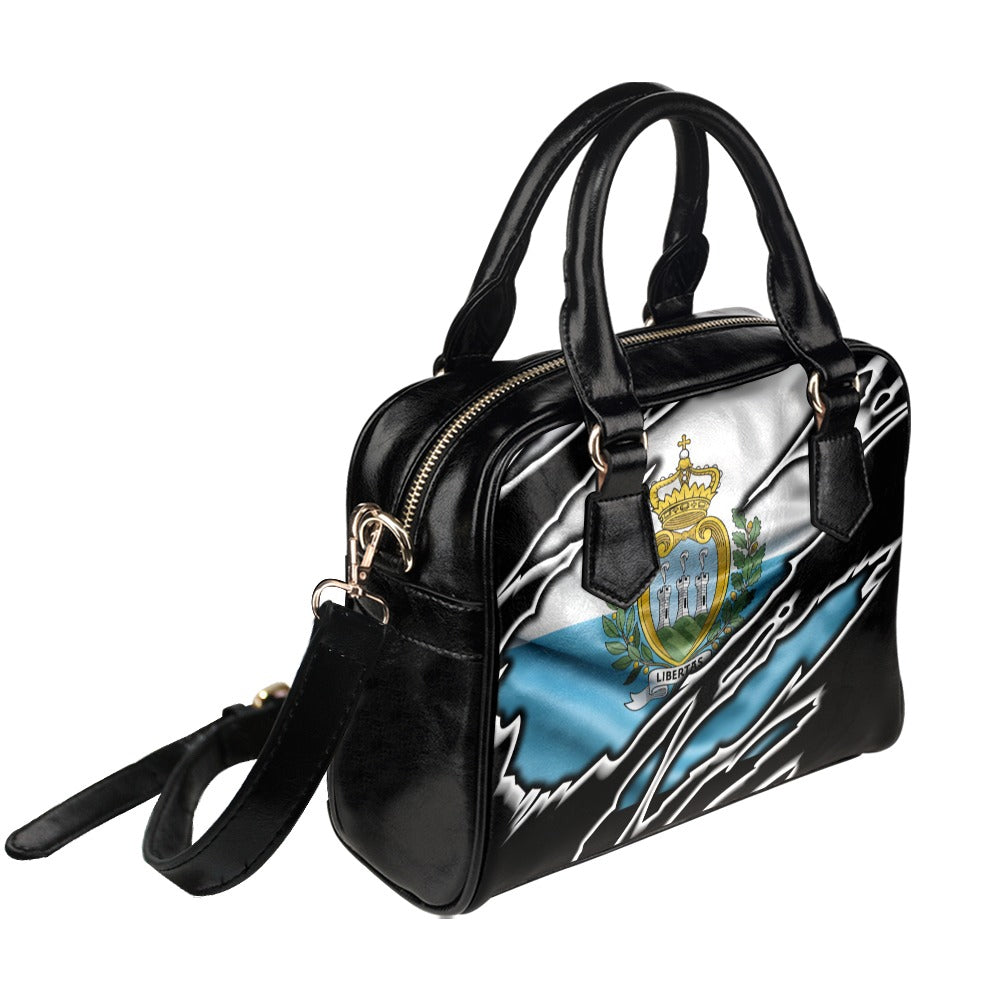 Flag San Marino patriot love Shoulder Handbag