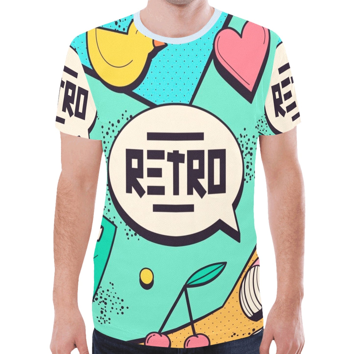 Retro Tattoo Set New All Over Print T-shirt