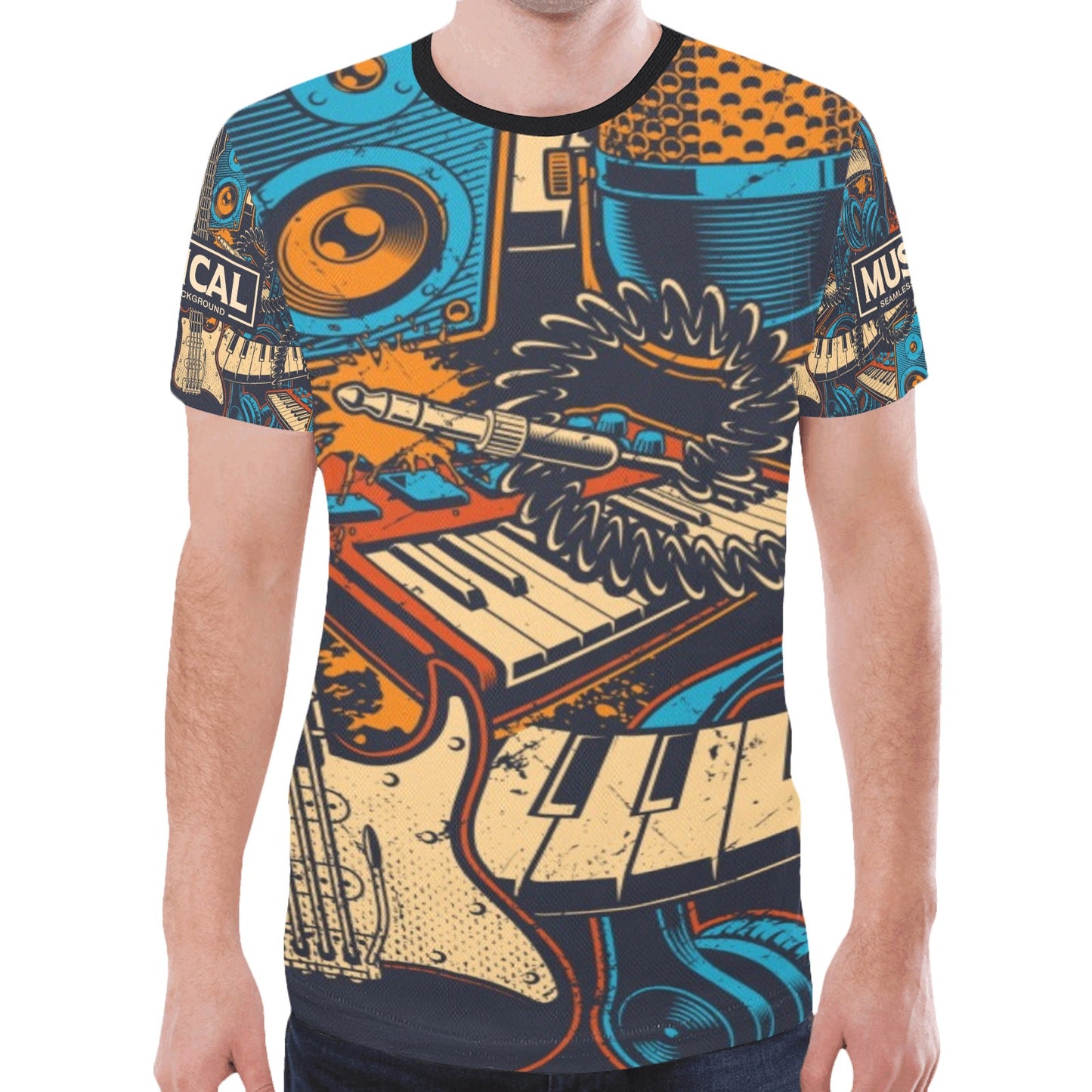 Musical Insrtuments Music Art New All Over Print T-shirt