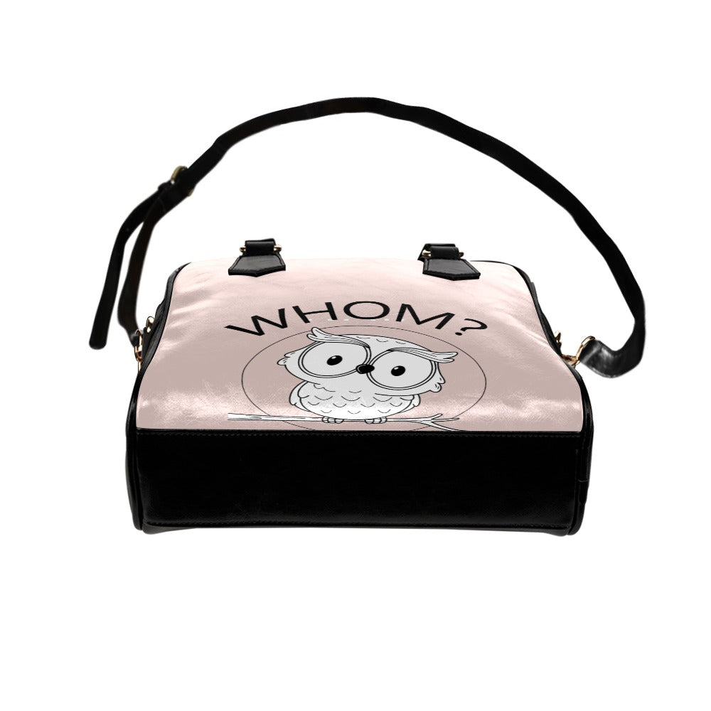 Whom Owl Funny Grammar Nerd Sarcastic Graphic Novelty Shoulder Handbag