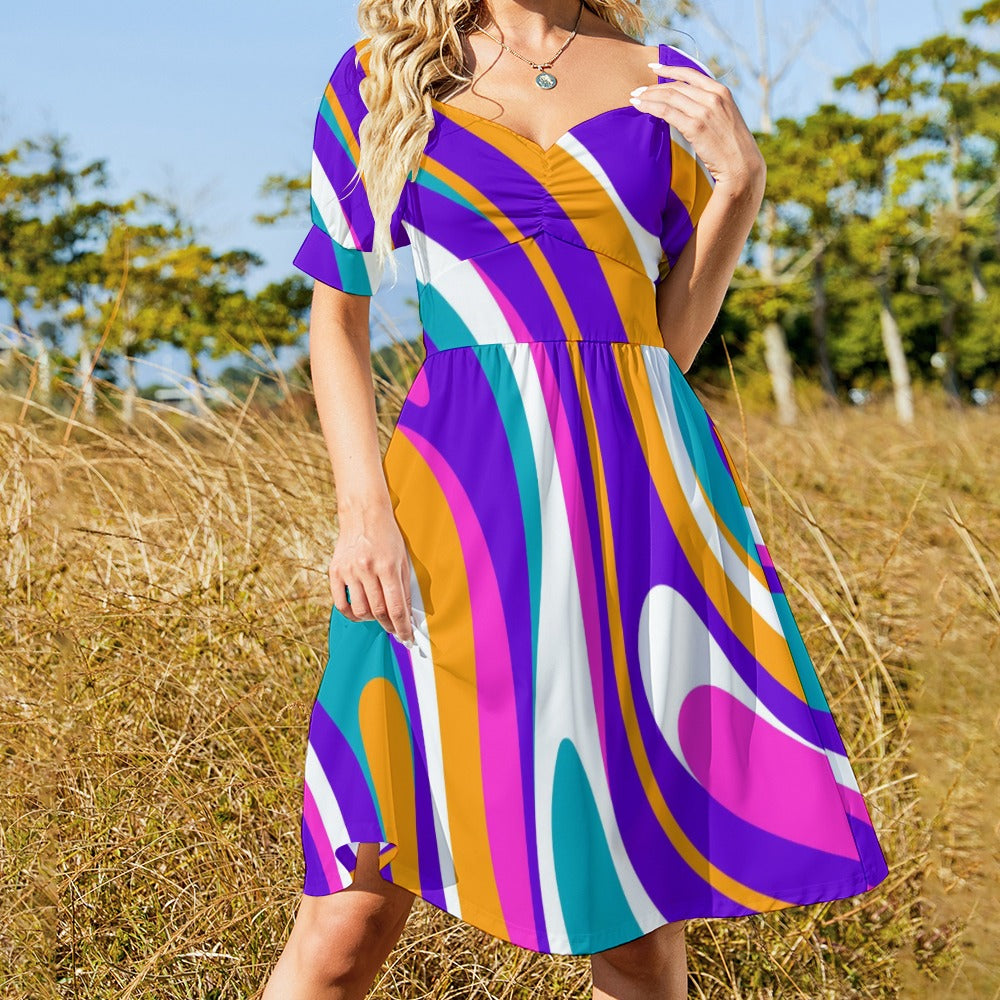 Psychedelic Groovy Sweetheart Dress