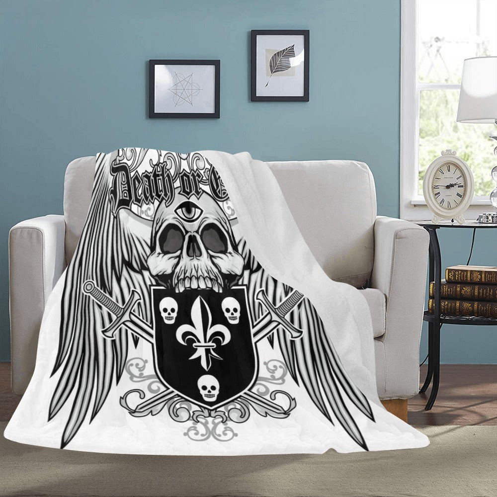 Gothic Skull Grunge Vintage Ultra-Soft Micro Fleece Blanket 60"x80"