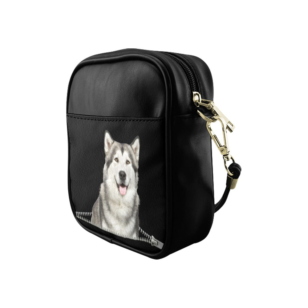 Alaskan Malamute Zip Sling Bag