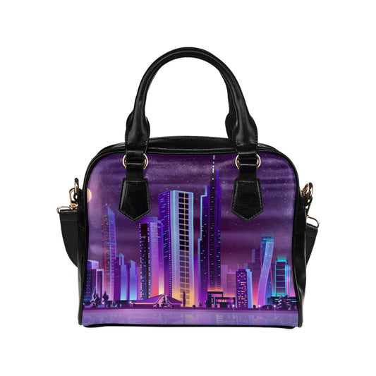 Dubai Skyline City Lights Shoulder Handbag