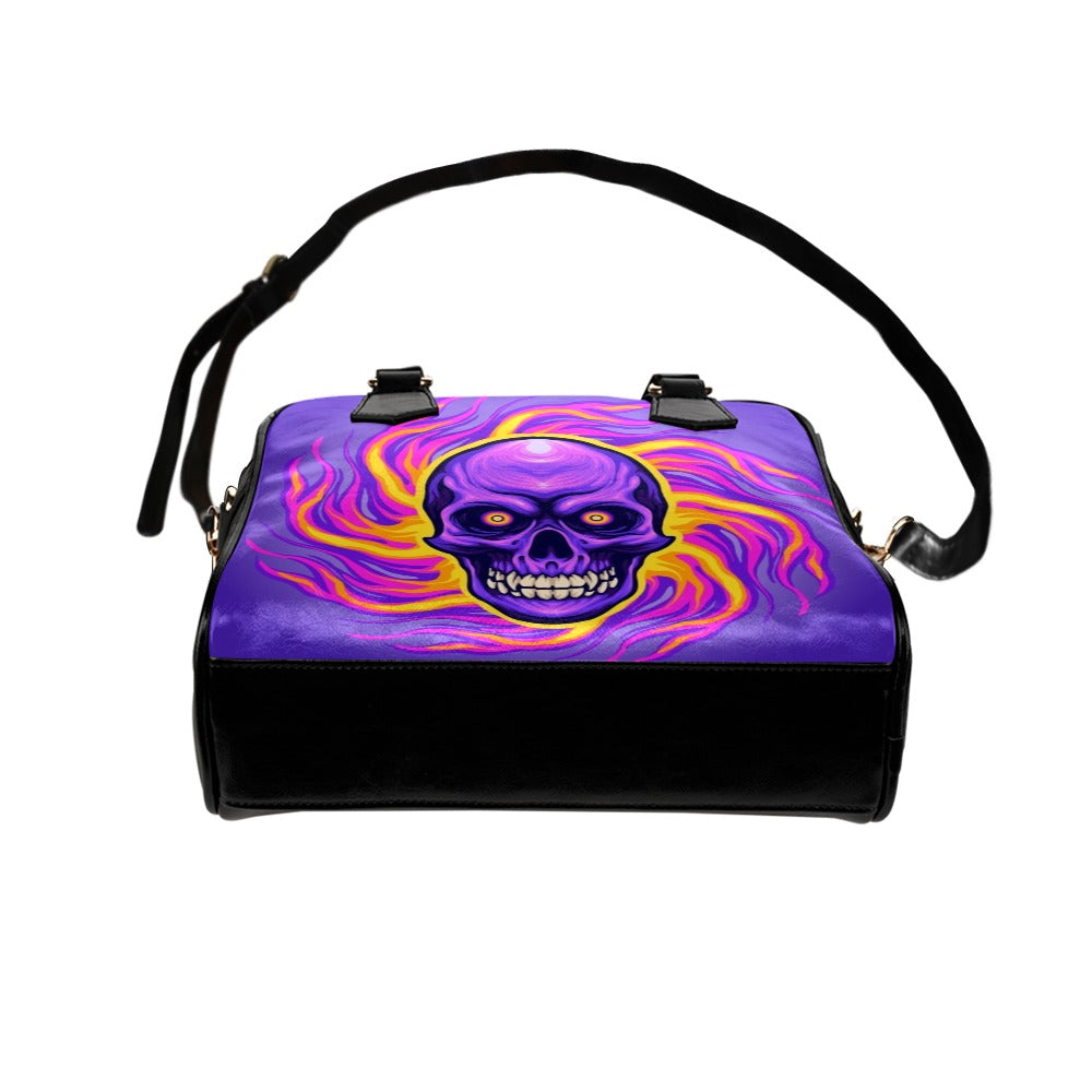 Psychedelic skull magic trippy illustration Shoulder Handbag