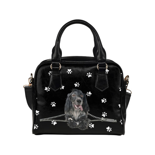 English setter Zip Paws Shoulder Handbag