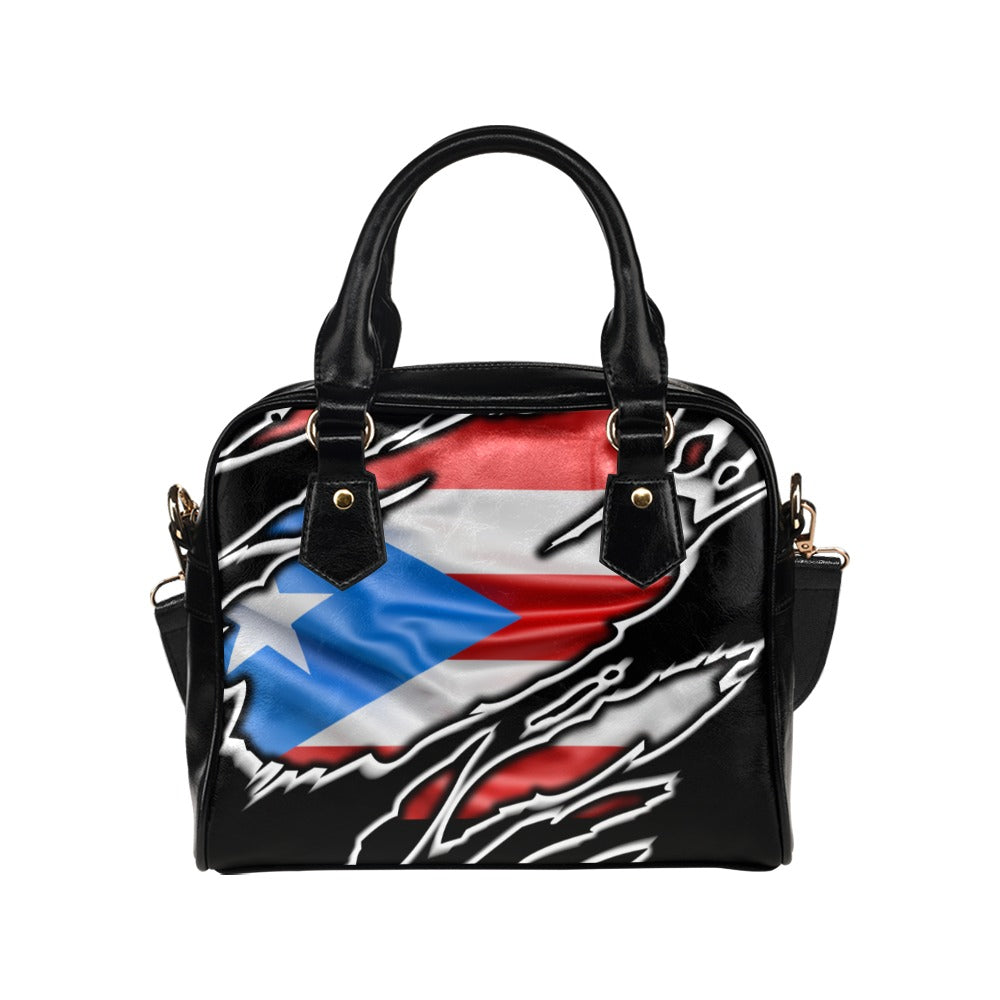 Flag Puerto Rico patriot love Shoulder Handbag